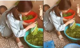 Chàng trai phân vân có nên nghĩ lại chuyện cưới xin khi bạn gái dùng bàn chải to đùng để rửa rau