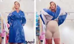 Đang 'catwalk' sang chảnh, bà xã Orlando Bloom bỗng làm khán giả 'hết hồn' khi bất ngờ giật tung váy khoe vùng nhạy cảm