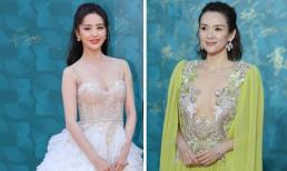 Thảm đỏ bế mạc LHP Quốc tế đảo Hải Nam: 'Mỹ nhân Tân Cương' Đồng Lệ Á trưng ngực gợi cảm lấn át đàn chị Chương Tử Di