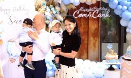 Mẹ chồng ca nương Kiều Anh tổ chức sinh nhật cho hai con sinh đôi