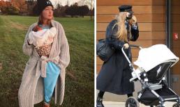 Siêu mẫu Gigi Hadid chứng tỏ mình là 'bà mẹ bỉm sữa' sành điệu nhất New York khi diện cây đồ đen sang chảnh đưa con đi chơi