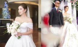 Đám cưới MC Thu Hoài: Cô dâu xuất hiện với vẻ ngoài đầy lộng lẫy, sánh vai bên chú rể điển trai 