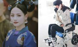 Mỹ nhân đẹp nhất 'Diên Hi công lược' khiến fans lo lắng khi ngồi xe lăn, liên tục lấy tay che mặt