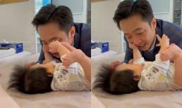 Tan chảy với khoảnh khắc Cường Đô La trò chuyện cùng công chúa nhỏ: 'Sao con dễ thương quá con gái'