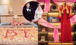 Hơn 2 ngày sau lễ cưới, Quý Bình và vợ doanh nhân hé lộ phòng tân hôn cực lãng mạn tại biệt thự siêu rộng