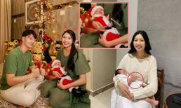 Con trai gần 2 tháng tuổi của Á hậu Thúy Vân lại gây bão mạng xã hội với khoảnh khắc bàn tay điệu đà