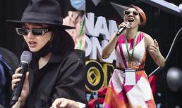 Hà Trần, Bảo Anh để mặt mộc dự buổi tổng duyệt show thời trang đình đám