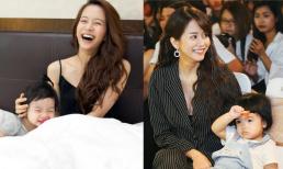 Trước khi mang bầu, An Nguy từng khoe một bé gái cực xinh và gọi là con