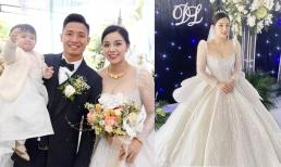  Vợ của cầu thủ Bùi Tiến Dũng đấu giá váy cưới để làm từ thiện