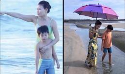 Nhìn ảnh Subeo đứng cạnh bà ngoại mới ngỡ ngàng cậu bé đã cao lớn thế này rồi