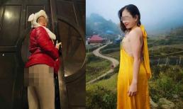 Bà mẹ nghiện 'thả rông' lại có màn khoe vòng 3 gây nhức mắt, thách thức cái rét ở SaPa
