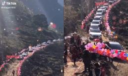 Dàn siêu xe lên núi rước dâu vừa lãng mạn vừa hùng vĩ khiến dân tình choáng ngợp