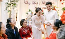 Hé lộ loạt ảnh đẹp trong đám hỏi của MC VTV Thùy Linh và diễn viên Đức Hiếu