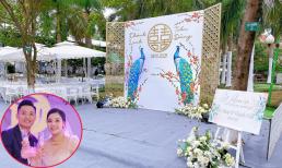 Không gian tiệc cưới lần hai của cầu thủ Bùi Tiến Dũng và Khánh Linh ở Bắc Ninh