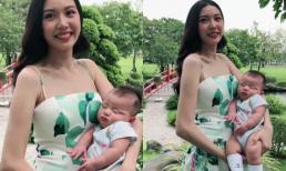 Con trai Á hậu Thúy Vân mới hơn 2 tháng tuổi đã đắt show nhờ tài năng thiên bẩm gây bão mạng xã hội 