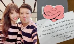 Hari Won lần đầu công khai thư tay của Trấn Thành ngày chính thức yêu 5 năm trước: Ngắn gọn nhưng tình cảm không ai bằng!