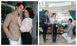 Anh Dũng gây chấn động khi bất ngờ quỳ gối tặng hoa Kaity Nguyễn giữa trung tâm thương mại
