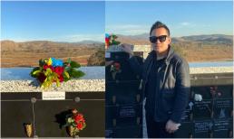 Con trai ruột Hoài Linh thăm mộ nghệ sĩ Chí Tài ở Mỹ