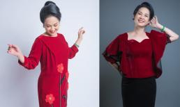 NSND Lan Hương diện đầm nhung the của NTK Đức Hùng