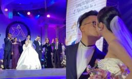 Cập nhật đám cưới Á hậu Thúy An tại TP. HCM: Cô dâu - chú rể hạnh phúc hôn nhau say đắm trước nhiều quan khách