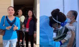 Nghệ sĩ Ngọc Huyền đưa bố mẹ ruột đi tiêm vắc-xin ngừa Covid-19 tại Mỹ