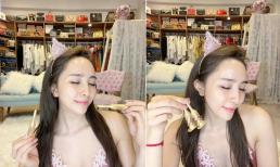 Quỳnh Nga đăng ảnh diện đồ ngủ tại nhà, Việt Anh liền bình luận: 'Em mình dạo này phổng phao hẳn'