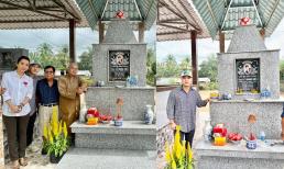 Vợ chồng Ưng Hoàng Phúc về Đồng Tháp thăm mộ ca sĩ Vân Quang Long