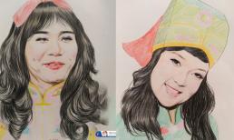 Loạt tranh vẽ dàn bộ sậu chính của Táo Quân 2021: Vân Dung được khen xinh nhất; Công Lý cực thùy mị 