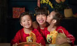 Bộ ảnh đón Xuân tràn ngập tiếng cười của Elly Trần và hai con 