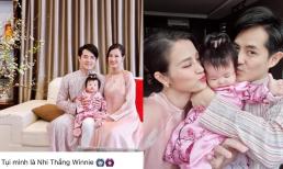 Đông Nhi khoe khung ảnh cả nhà đầu Xuân, 'thế lực nhí' diện áo dài vẫn chiếm spotlight như thường lệ!