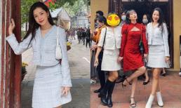 Chi Pu gây tranh cãi khi diện váy ngắn, không đeo khẩu trang đi lễ chùa đầu năm