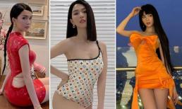 Style chuẩn xinh sang, rực rỡ sắc màu của Ngọc Trinh trong 3 ngày Tết