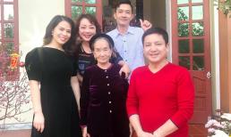 Nghệ sĩ Chí Trung và bạn gái đến thăm mẹ Trà My khi về Thái Bình ra mắt