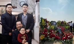 Con trai tiễn biệt NSND Hoàng Dũng đăng kèm hình ảnh phần mộ phủ kín hoa