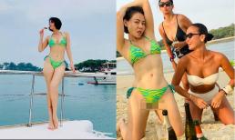 Thu Minh và Bằng Lăng diện bikini khoe vóc dáng bốc lửa tại Singapore
