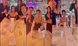 Tham gia thử thách kéo ly nước bằng giấy vệ sinh, chủ tịch Ngọc Trinh gây choáng với số tiền thưởng khủng