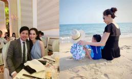 Đăng khoảnh khắc Đặng Thu Thảo bên hai con, chồng doanh nhân tự hào: 'Vợ ngoan con hiền'