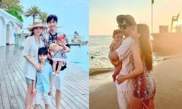 Gia đình Thu Thủy đi du lịch Vũng Tàu, công chúa nhỏ biểu cảm cực yêu trong lần đầu đi biển