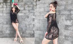 Chỉ với bikini và áo lưới, Hoàng Thùy Linh phô diễn body mướt mắt bất chấp tuổi 33