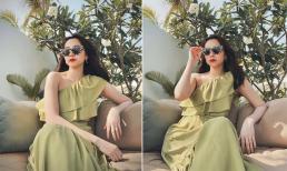 Đặng Thu Thảo diện váy lệch vai đầy thần thái ngay sau khi được chồng khen là 'vợ ngoan'