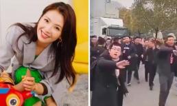 'Mỹ nhân cổ trang' Lưu Đào bị chê làm lố khi có tới 20 vệ sĩ tháp tùng 