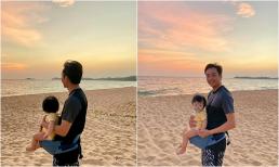 Cường Đô La lần đầu đưa bé Suchin đi du lịch Phú Quốc, khoảnh khắc 2 bố con ngắm hoàng hôn trên biển khiến fans 'tan chảy'