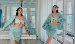 Hoa hậu Lương Thùy Linh hiếm hoi ăn vận mát mẻ