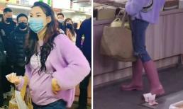 Trương Bá Chi gây chú ý với khoảnh khắc đi chợ đánh rơi tiền nhưng dân mạng lại dồn sự quan tâm vào vòng hai nhô cao