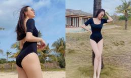 Cường Đô La đăng ảnh khóa môi vợ dưới bể bơi, Đàm Thu Trang hưởng ứng bằng ảnh diện bikini: 'Liệu có thon gọn như mong đợi'?