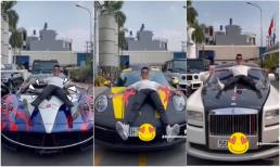 Đại gia Minh Nhựa chơi trò cầu trượt trên dàn siêu xe khiến dân mạng 'mắt tròn mắt dẹt'