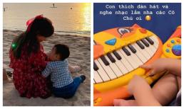 Hòa Minzy hào hứng khoe con trai mới hơn 1 tuổi đã ham học