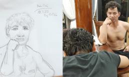 Con trai Xuân Bắc trổ tài vẽ bố, bức chân dung đã 'khá' hơn 5 năm trước nhưng fan lại soi có nét giống Công Phượng 