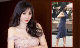 'Siêu vòng 1' Liễu Nham khiến cư dân mạng 'dậy sóng' chỉ vì bức ảnh bị chụp trộm khi đi bộ trên đường