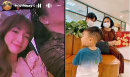 Không chỉ tặng thực phẩm chức năng, mẹ chồng Hòa Minzy còn cùng con dâu đi sự kiện 